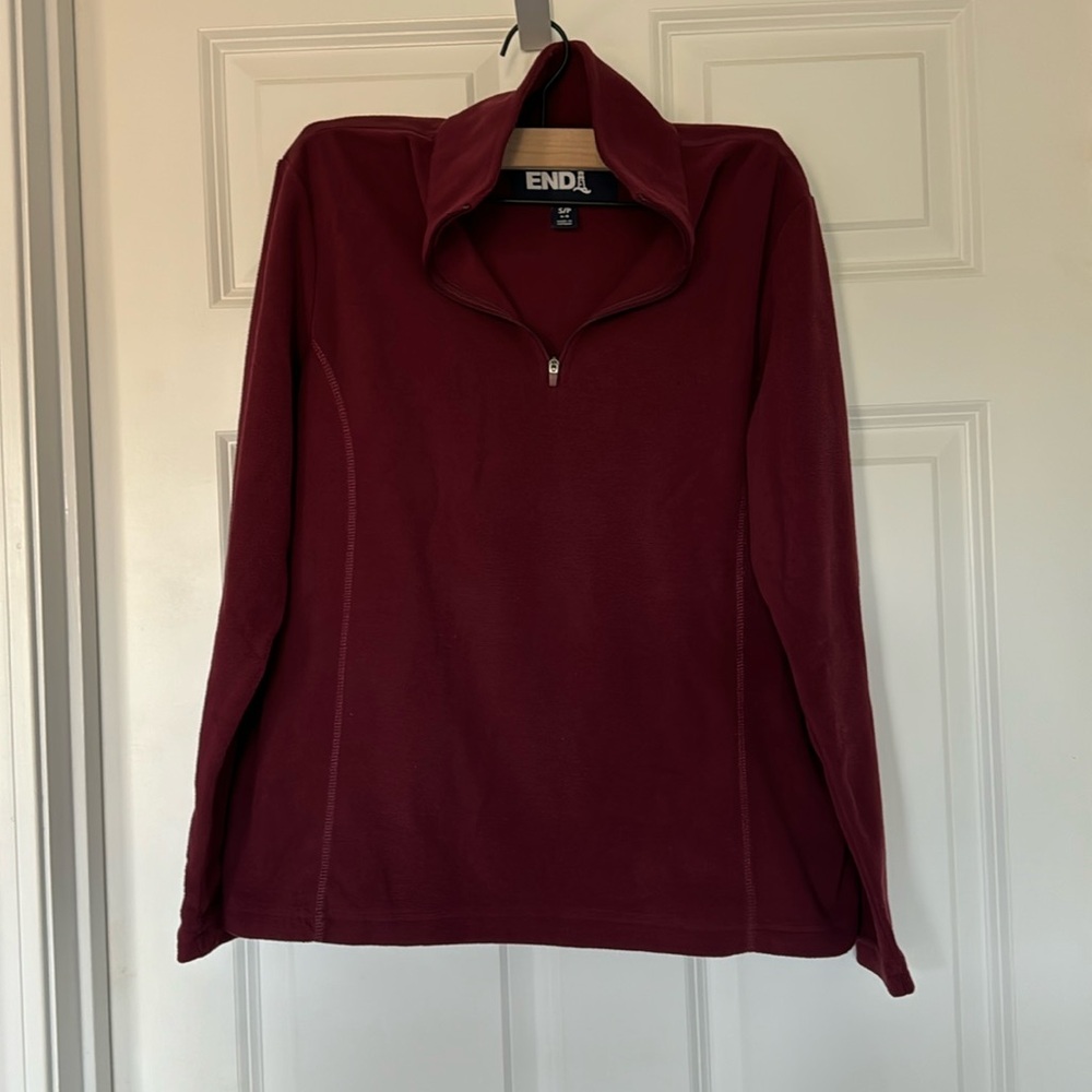 Lands’end women’s anyweather fleece quarter zip pullover